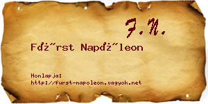 Fürst Napóleon névjegykártya