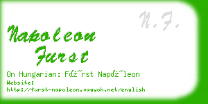 napoleon furst business card